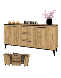 KOMODA HANA 3S CZARNE SCANDI 150