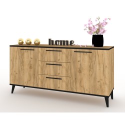 KOMODA HANA 3S CZARNE SCANDI 150