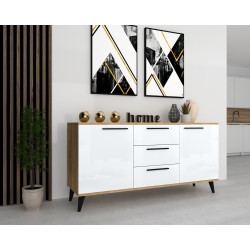 KOMODA HANA 3S CZARNE SCANDI 150