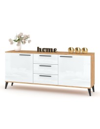 KOMODA HANA 3S CZARNE SCANDI 180