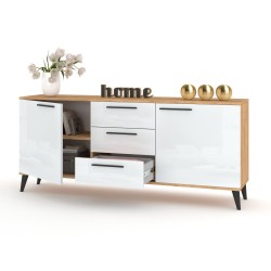 KOMODA HANA 3S CZARNE SCANDI 180