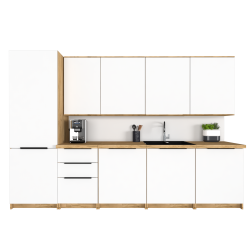 Słupek Kuchenny Stojąca Szafka Kuchenna KIRA Craft Biała Wysoka 60x200cm
