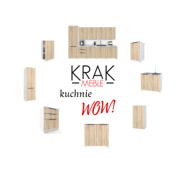 Szafka Kuchenna pod zlew Stojąca KIRA Biała Sonoma 60cm Cichy Domyk