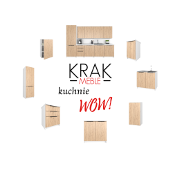 Szafka Kuchenna Szuflady Stojąca KIRA Biała Artisan 60cm Cichy Domyk