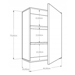 Szafka Kuchenna Wisząca Górna Premium KIRA Biała 60cm tip-on Blum
