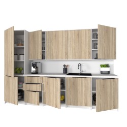 Szafka Kuchenna Wisząca Górna Premium KIRA Biała Sonoma 40cm tip-on Blum