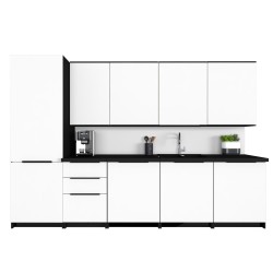 Szafka Kuchenna Wisząca Górna Premium KIRA Czarna Biała 60cm tip-on Blum