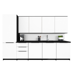 Szafka Kuchenna Wisząca Górna Premium KIRA Czarna Biała 80cm tip-on Blum