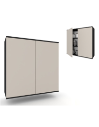 Szafka Kuchenna Wisząca Górna Premium KIRA Czarna Kaszmir 80cm tip-on Blum