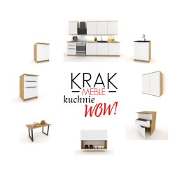Szafka Kuchenna z Szufladami Stojąca KIRA Craft Biała 60cm Cichy Domyk