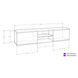SZAFKA RTV GLORIA + LED