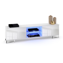SZAFKA RTV GLORIA SILVER + LED