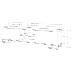 SZAFKA RTV GLORIA SILVER + LED