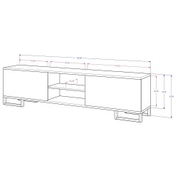 SZAFKA RTV GLORIA SILVER + LED