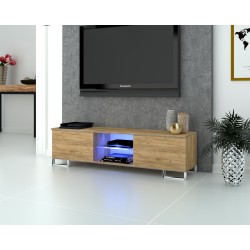 SZAFKA RTV GLORIA SILVER + LED
