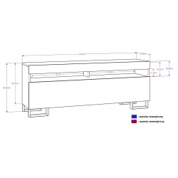SZAFKA RTV PLAY KWADRO + LED
