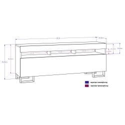 SZAFKA RTV PLAY KWADRO + LED