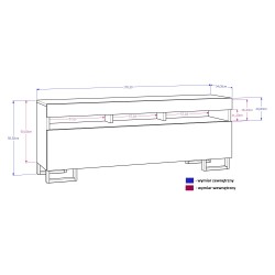 SZAFKA RTV PLAY KWADRO + LED