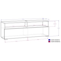 SZAFKA RTV PLAY OPEN + LED